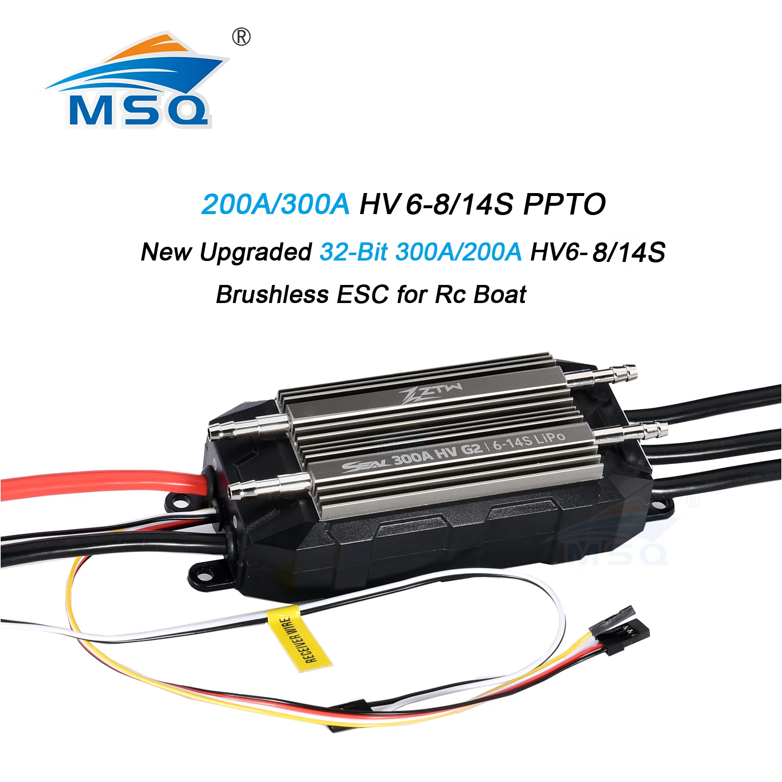 Upgraded 32-Bit Seal G2 200A/300A ESC HV 6-14S Waterproof Bidirectional Water Cooling Speed Control For RC Racing Boat Surfboard
Upgraded 32-Bit Seal G2 200A/300A ESC HV 6-14S Waterproof Bidirectional Water Cooling Speed Control For RC Racing Boat Surfboard