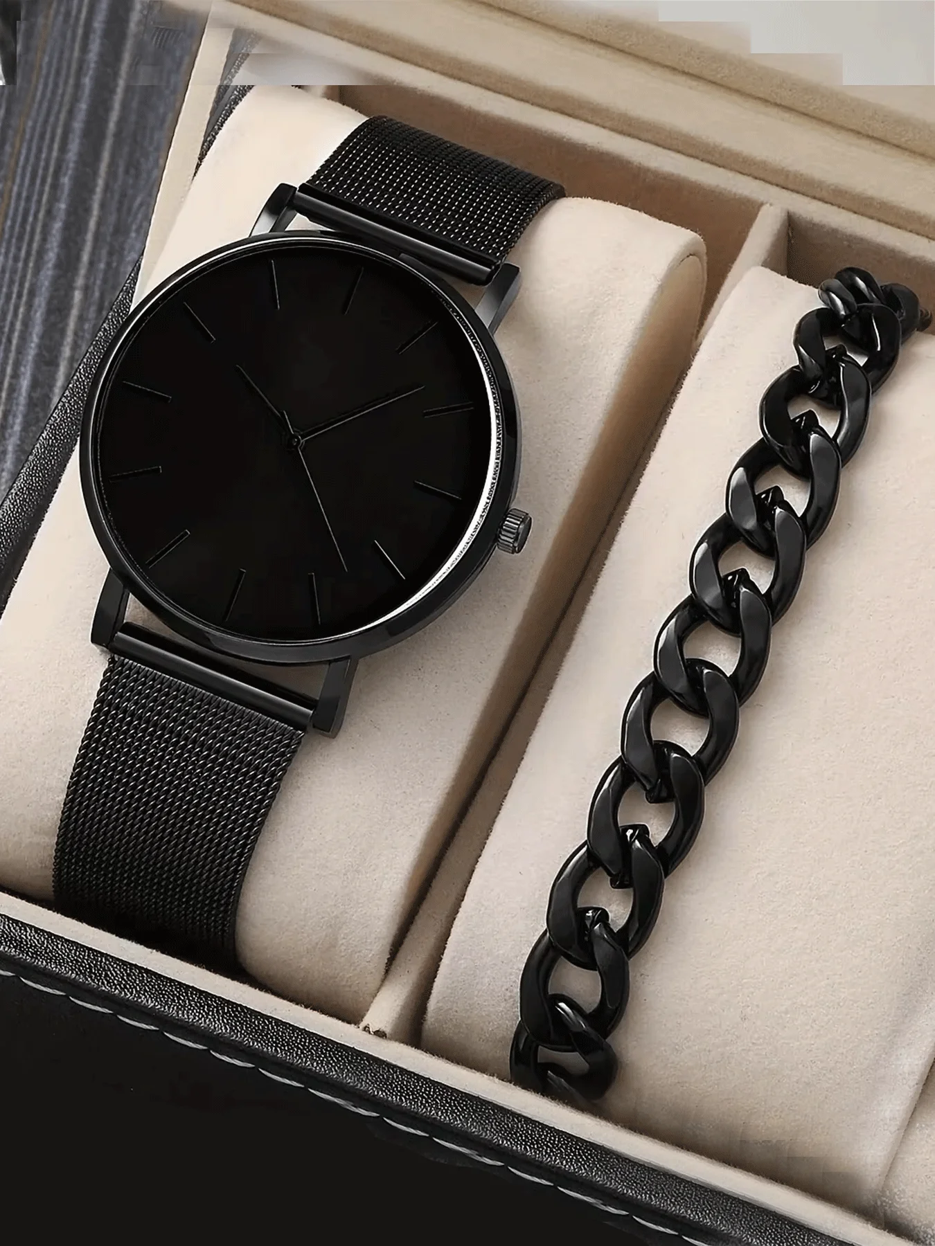 Изысканный мужской комплект часов из 2 предметов, мужской деловой высококачественный кварцевый комплект мужских часов
Изысканный мужской комплект часов из 2 предметов, мужской деловой высококачественный кварцевый комплект мужских часов