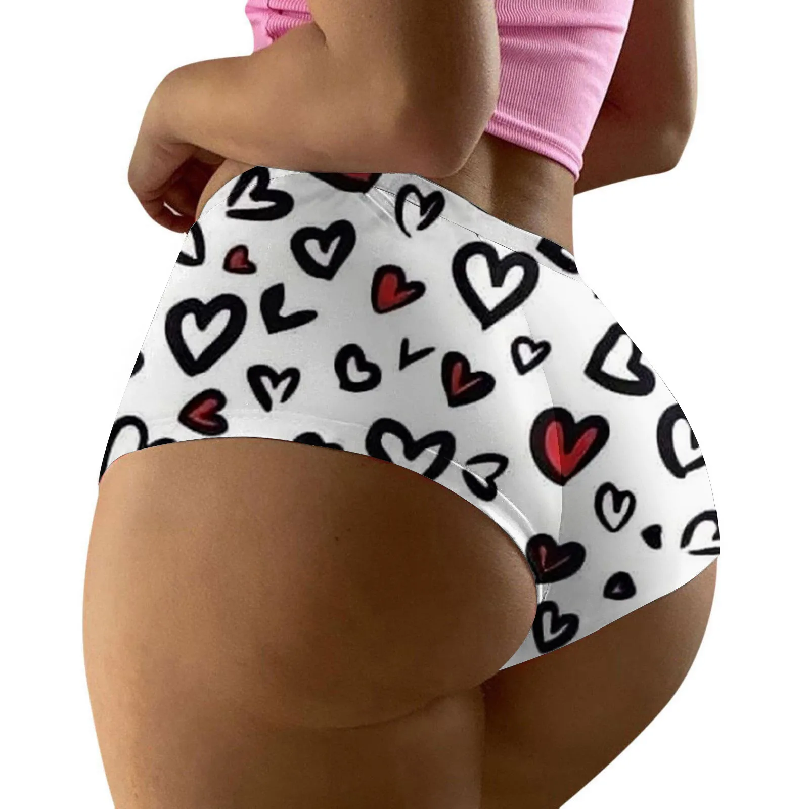 Valentine's Day Heart Printed Panties Women's Sexy Seamless Underwear Breathable High Waist Briefs Non-Trace Full Coverage Thong
Valentine's Day Heart Printed Panties Women's Sexy Seamless Underwear Breathable High Waist Briefs Non-Trace Full Coverage Thong