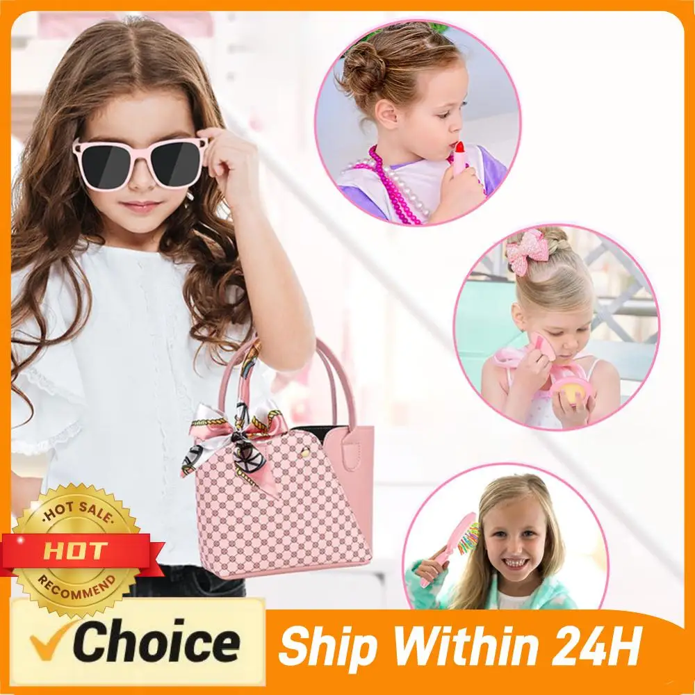 Little Girls Play Purse 32Pcs Toddler Purse Cell Phone/Makeup/Keys Princess Gifts Play Purse Set Princess Makeup Purse for Girls
Little Girls Play Purse 32Pcs Toddler Purse Cell Phone/Makeup/Keys Princess Gifts Play Purse Set Princess Makeup Purse for Girls