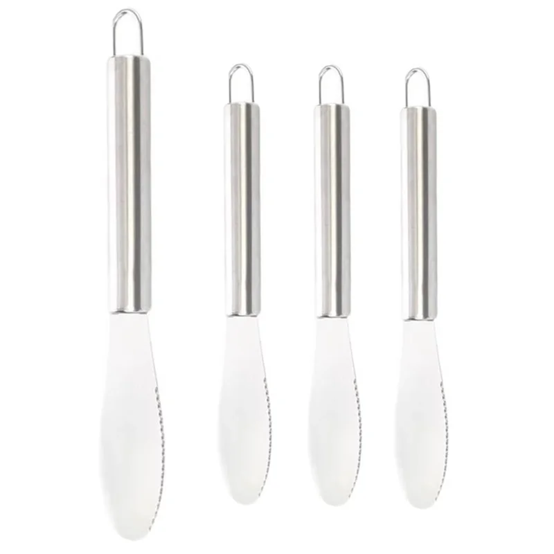 J1UL1N Spreader Knives Cold Butter Knives Stainless Cheese Spreader Charcuterie Utensils For Condiments Jam Pastry Making
J1UL1N Spreader Knives Cold Butter Knives Stainless Cheese Spreader Charcuterie Utensils For Condiments Jam Pastry Making
