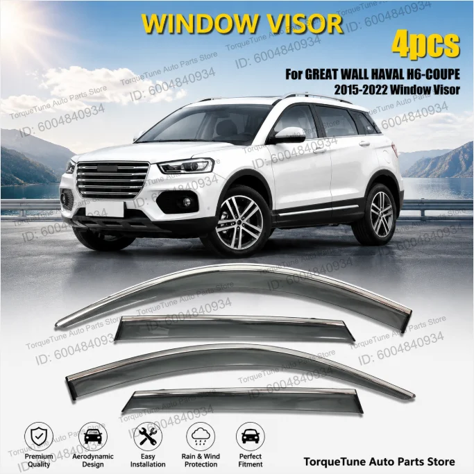Premium Direct Fit Easy Installation Window Visor Rain Guard For GREAT WALL HAVAL H6-COUPE 2015-2022 Vent Window Deflectors
Premium Direct Fit Easy Installation Window Visor Rain Guard For GREAT WALL HAVAL H6-COUPE 2015-2022 Vent Window Deflectors