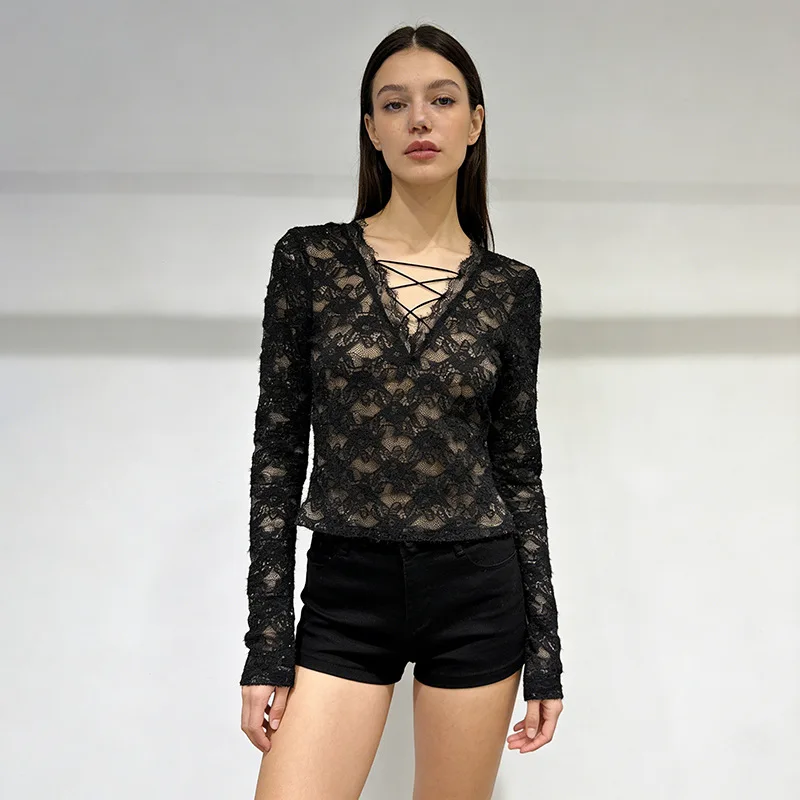 Женская весенняя модная рубашка с кружевными вставками и длинными рукавами, повседневный элегантный топ для офиса и повседневной носки
Женская весенняя модная рубашка с кружевными вставками и длинными рукавами, повседневный элегантный топ для офиса и повседневной носки