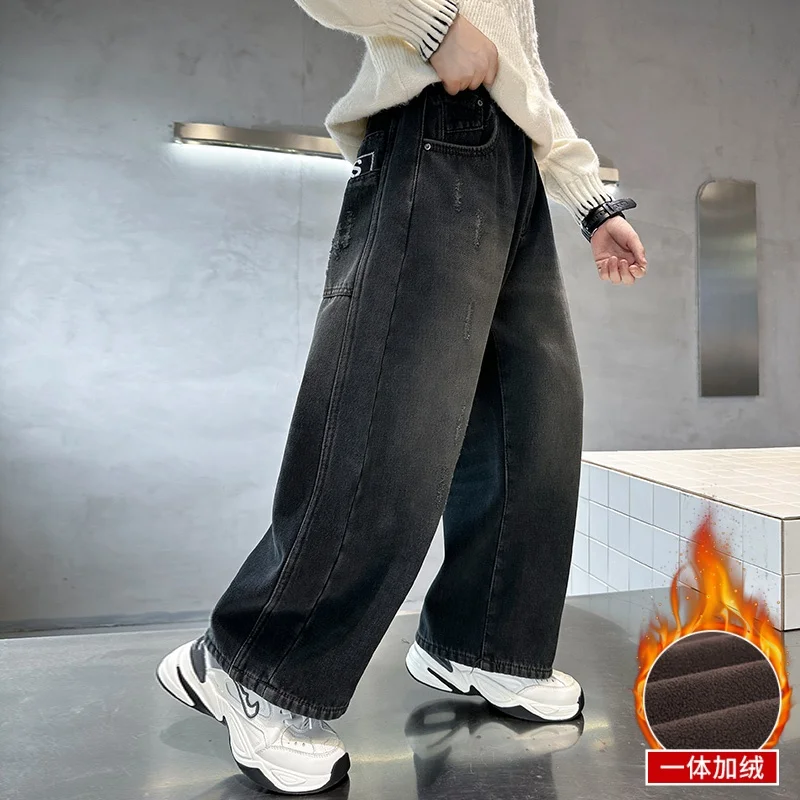 Высококачественные цельные флисовые джинсы для мальчиков на зиму 2024, новые осенне-зимние детские утепленные брюки, 4-16 лет.
Высококачественные цельные флисовые джинсы для мальчиков на зиму 2024, новые осенне-зимние детские утепленные брюки, 4-16 лет.