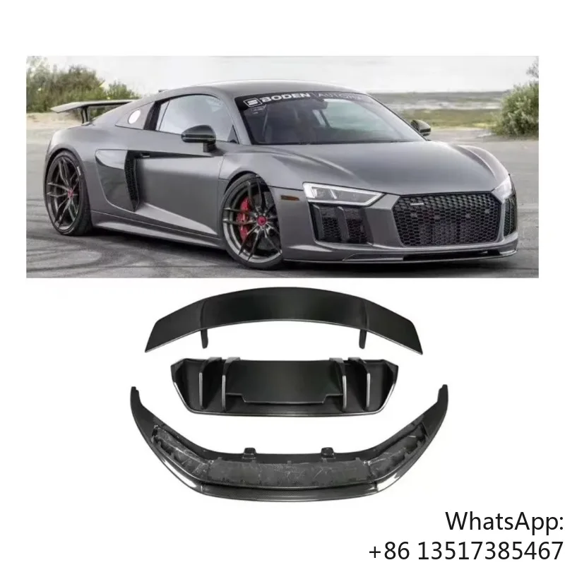 Old to New Car Body Kit for Audi R8 2016-2018 Upgrade to V Style Carbon Fiber Including Front Lip and Spoiler Rear Wing
Old to New Car Body Kit for Audi R8 2016-2018 Upgrade to V Style Carbon Fiber Including Front Lip and Spoiler Rear Wing