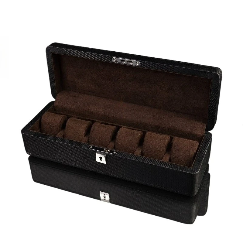 6 Slots Watch Boxes Leather Watches Storage Box Man Luxury Wrist Watch Organizer Case Lockable Portable Watches Storages Cases
6 Slots Watch Boxes Leather Watches Storage Box Man Luxury Wrist Watch Organizer Case Lockable Portable Watches Storages Cases