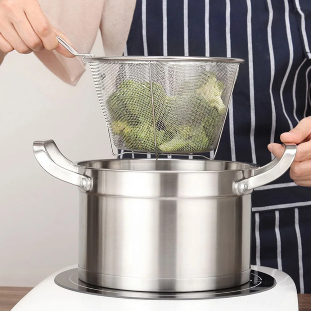 2Pcs Stainless Steel HeatResistant Frying Baskets Durable Kitchen Oil Strainers Silver
2Pcs Stainless Steel HeatResistant Frying Baskets Durable Kitchen Oil Strainers Silver