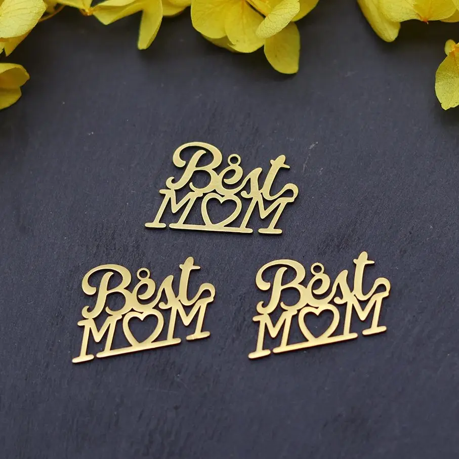 3pcs Romantic Heart Best Mom Letter Charms for Jewelry Making Bracelets Necklaces Stainless Steel Pendant Fit Mother's Day Gifts
3pcs Romantic Heart Best Mom Letter Charms for Jewelry Making Bracelets Necklaces Stainless Steel Pendant Fit Mother's Day Gifts