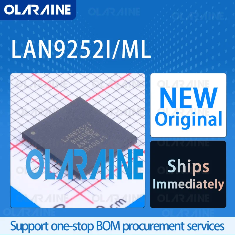 1/5/10Pcs LAN9252I/ML QFN-64 original ic chip Ethernet IC RoHS 2 Transceiver Data rates 10 Mb/s, 100 Mb/s Voltage 3.6 V
1/5/10Pcs LAN9252I/ML QFN-64 original ic chip Ethernet IC RoHS 2 Transceiver Data rates 10 Mb/s, 100 Mb/s Voltage 3.6 V
