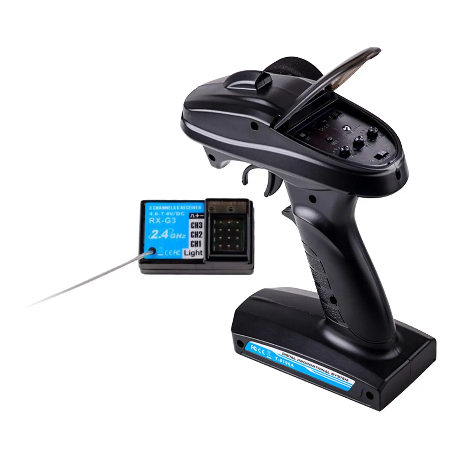 Универсальный комплект для модернизации радиоуправляемых моделей: передатчик и приёмник 2.4G 3-канальный для радиоуправляемых машин, танков, лодок, краулеров и грузовиков.
Универсальный комплект для модернизации радиоуправляемых моделей: передатчик и приёмник 2.4G 3-канальный для радиоуправляемых машин, танков, лодок, краулеров и грузовиков.