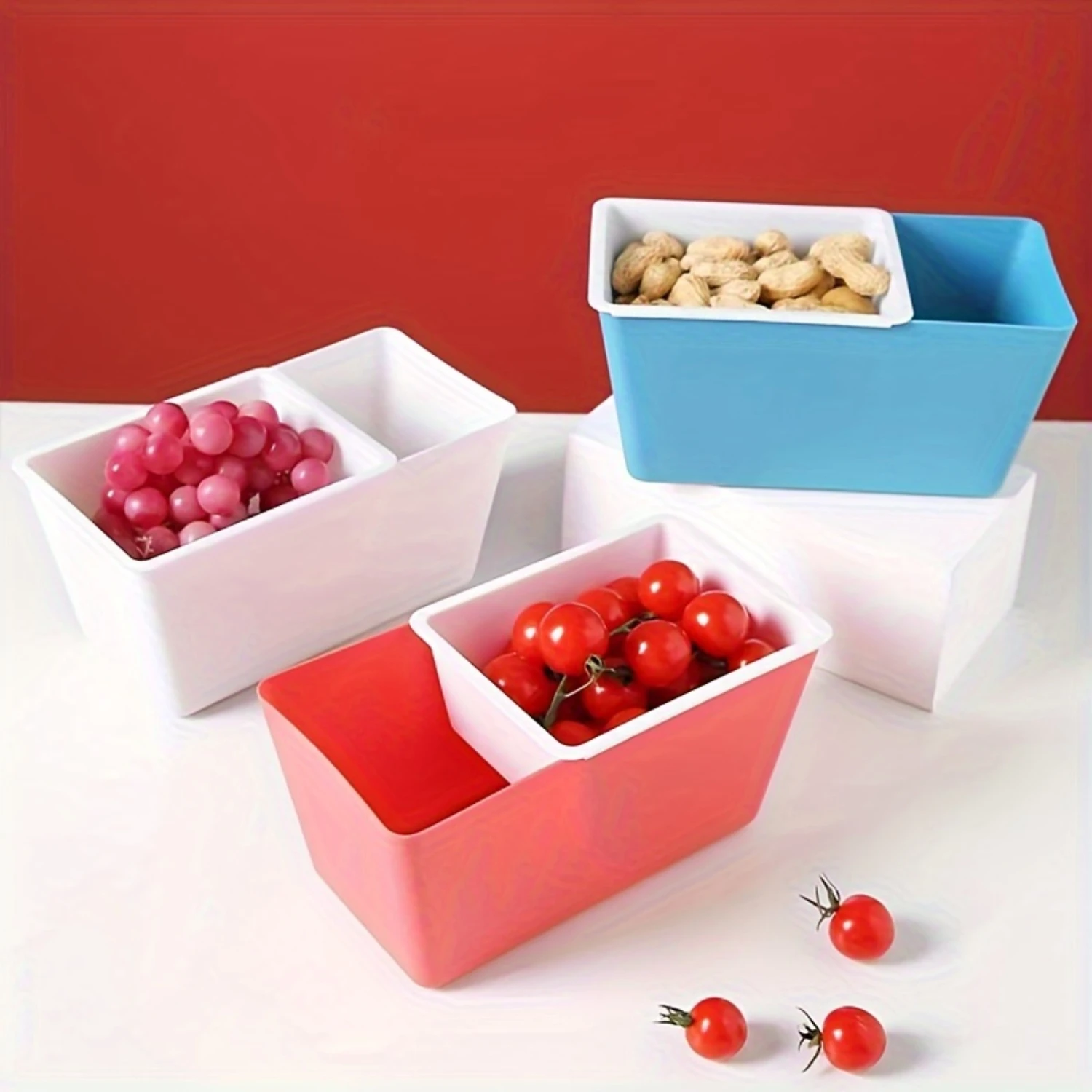 1Pc Double-Layer Snack Serving Tray - Square, Drainable Fruit & Candy Bowl For Use Snack Container Snack Tray
1Pc Double-Layer Snack Serving Tray - Square, Drainable Fruit & Candy Bowl For Use Snack Container Snack Tray