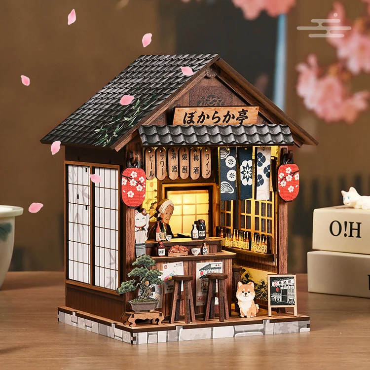 DIY Mini Dollhouse Model Traditional Japanese Izakaya 3D Wooden Assembly Bookend Handcraft Puzzle Assembly Building Kit Gift
DIY Mini Dollhouse Model Traditional Japanese Izakaya 3D Wooden Assembly Bookend Handcraft Puzzle Assembly Building Kit Gift