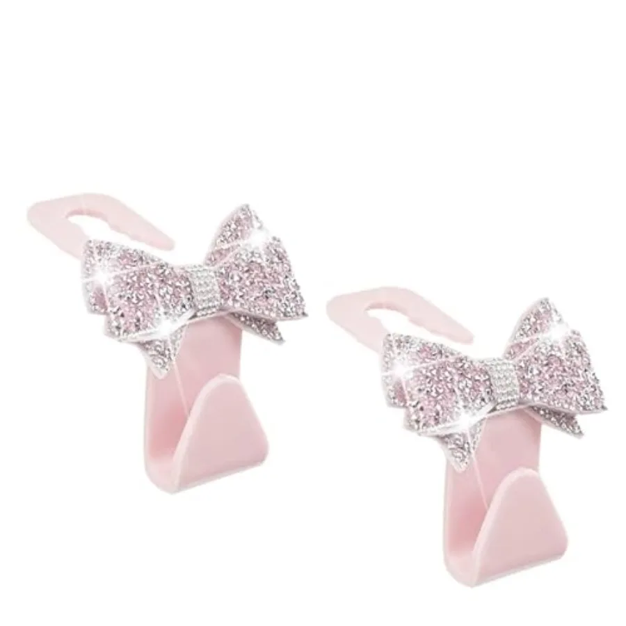 2 PCS Bling Car eadrest ooks, C Crystal Bow Purse ook, Seat Back anger Stoe Purses Bags Grocery, Universal Car Decorats SUV Tru
2 PCS Bling Car eadrest ooks, C Crystal Bow Purse ook, Seat Back anger Stoe Purses Bags Grocery, Universal Car Decorats SUV Tru