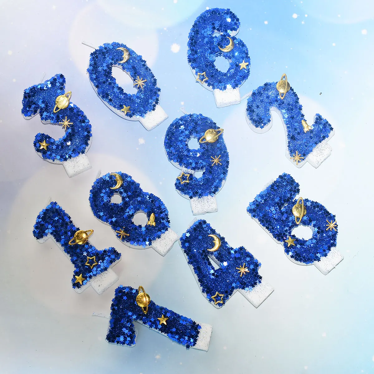 Blue Star Glitter Candle Space Rocket Moon Boy Birthday Party Decoration Cake Topper Kids Favor Gifts Ornament Baking Supplies
Blue Star Glitter Candle Space Rocket Moon Boy Birthday Party Decoration Cake Topper Kids Favor Gifts Ornament Baking Supplies
