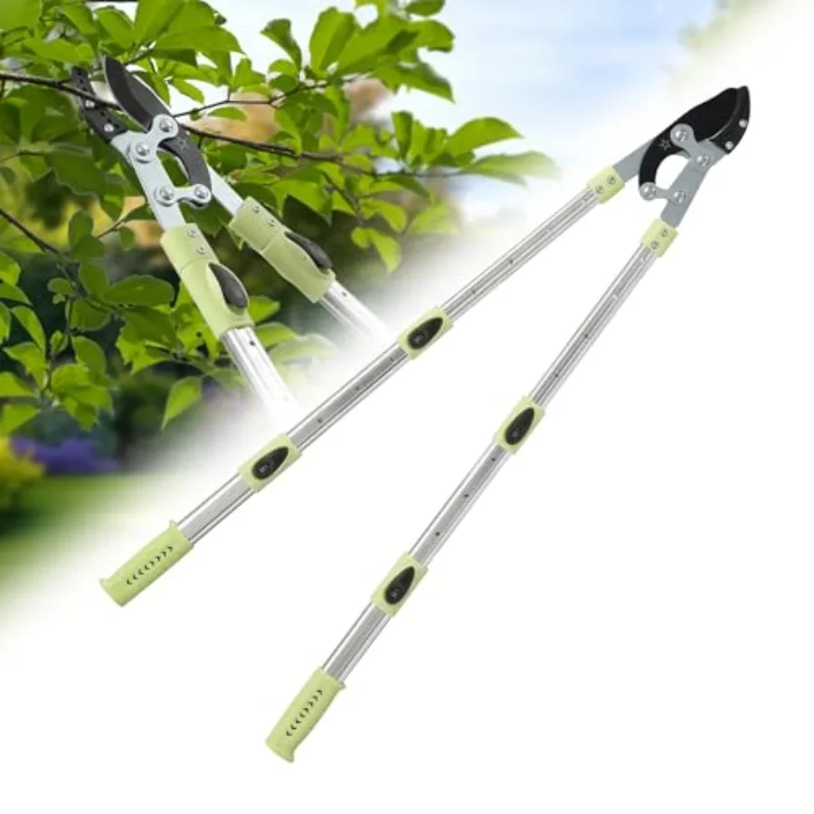 25"- 43" Tree Trimmer, Heavy Duty Bypass Loppers for Tree Branches, Sharp Steel Pruning Shears for 2 Inch Cutting, Garden Tool
25"- 43" Tree Trimmer, Heavy Duty Bypass Loppers for Tree Branches, Sharp Steel Pruning Shears for 2 Inch Cutting, Garden Tool