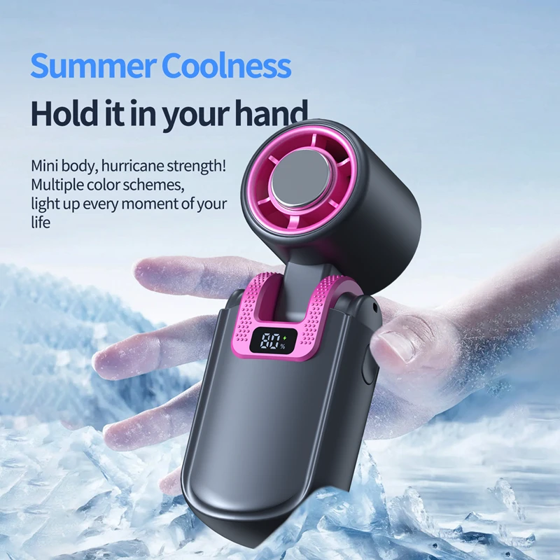 Mini Ice Cooling Portable Fan Turbo High Speed Handheld Fan Long Battery Life USB Rechargeable Foldable For Outdoor Travel
Mini Ice Cooling Portable Fan Turbo High Speed Handheld Fan Long Battery Life USB Rechargeable Foldable For Outdoor Travel