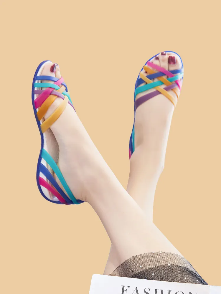 2026 New Flat Heel Plastic Sandals Summer New Outer Wear Holes Beach Shoes Non-slip Soft Sole Crystal Jelly Sandals for Women
2026 New Flat Heel Plastic Sandals Summer New Outer Wear Holes Beach Shoes Non-slip Soft Sole Crystal Jelly Sandals for Women