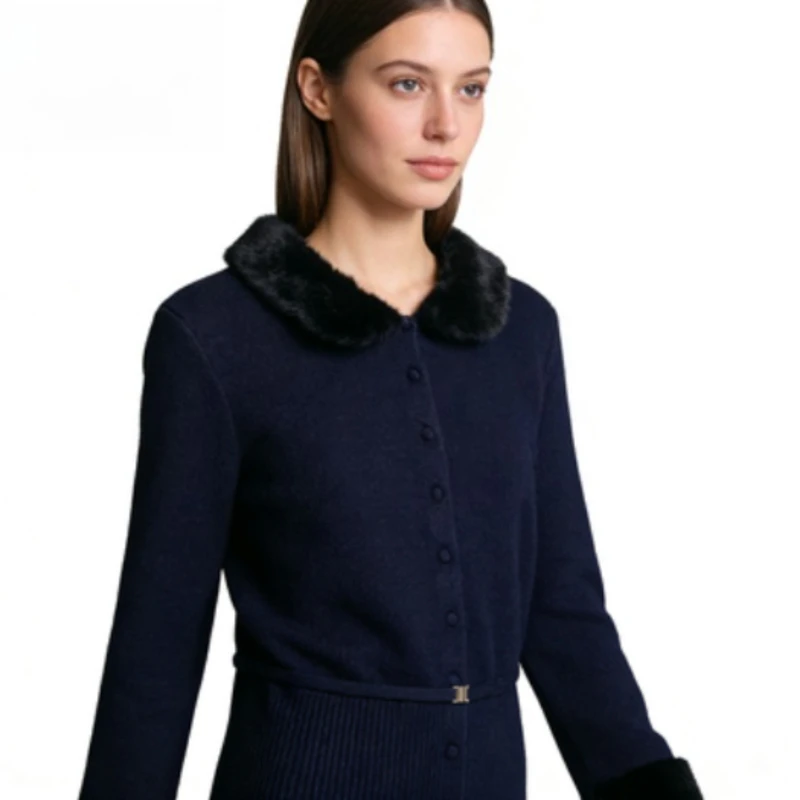 New fashion women's clothing versatile artificial fur effect splicing knitted jacket
New fashion women's clothing versatile artificial fur effect splicing knitted jacket