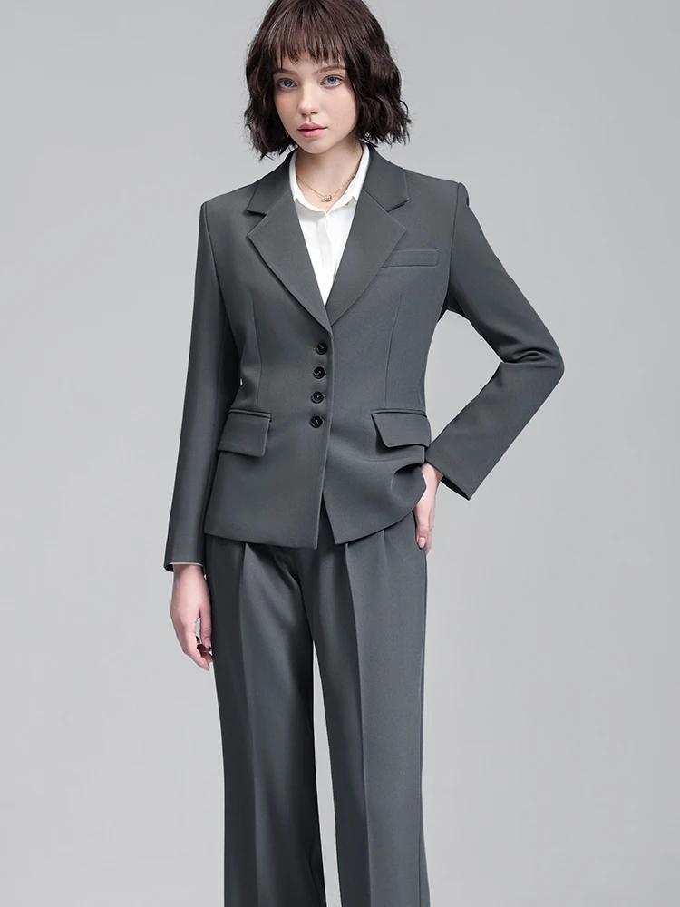 Женский брючный костюм, женский комплект из 2 предметов, серый, черный однотонный деловой пиджак и брюки
Женский брючный костюм, женский комплект из 2 предметов, серый, черный однотонный деловой пиджак и брюки