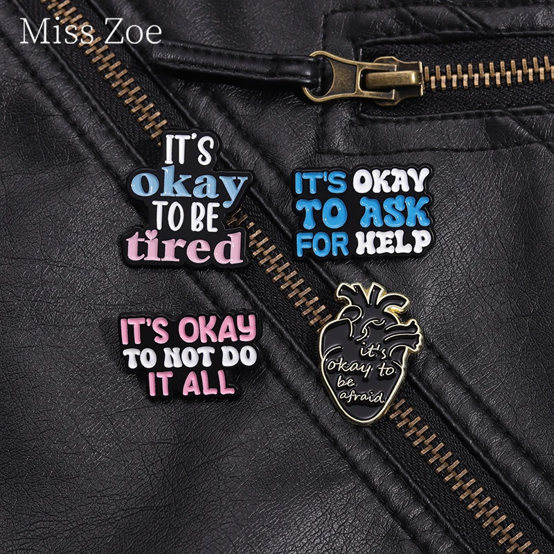 It's Okay To Not Do It All Be Afraid Enamel Pin Custom Heart Quotes It'S Okay To Be Ask For Help Brooch Lapel Badge Jewelry Gift
It's Okay To Not Do It All Be Afraid Enamel Pin Custom Heart Quotes It'S Okay To Be Ask For Help Brooch Lapel Badge Jewelry Gift