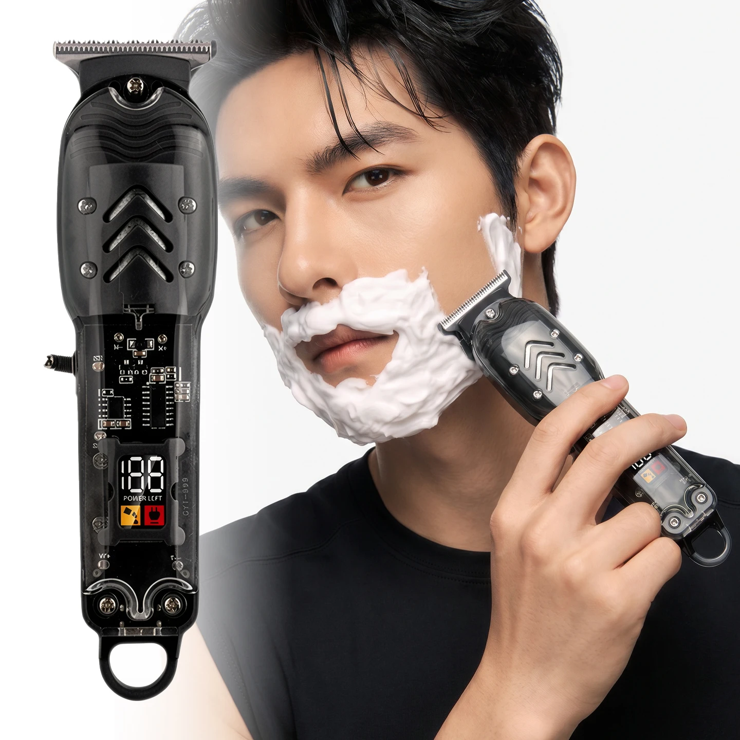 OMUONE Transparent Body Electric Hair Clipper Professional Trimmer USB Rechargeable Hair Cutting Machine For Men Gift For Him
OMUONE Transparent Body Electric Hair Clipper Professional Trimmer USB Rechargeable Hair Cutting Machine For Men Gift For Him