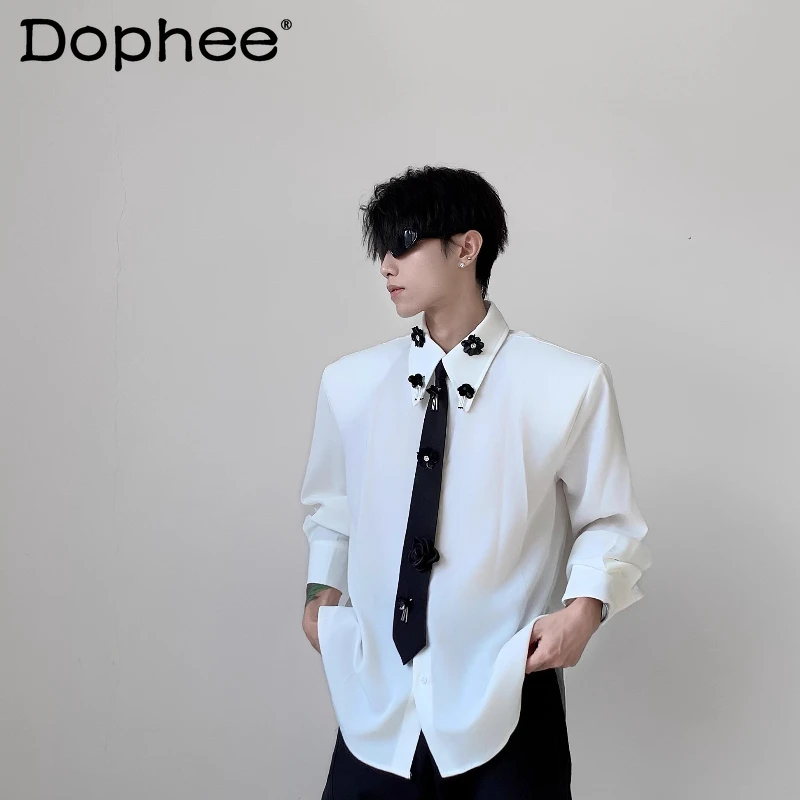 Men's 2025 Autumn New High-End Elegant Long Sleeve Shirts Fashion Light Luxury Multi-Decorative Design Tie Shoulder Pad Shirts
Men's 2025 Autumn New High-End Elegant Long Sleeve Shirts Fashion Light Luxury Multi-Decorative Design Tie Shoulder Pad Shirts