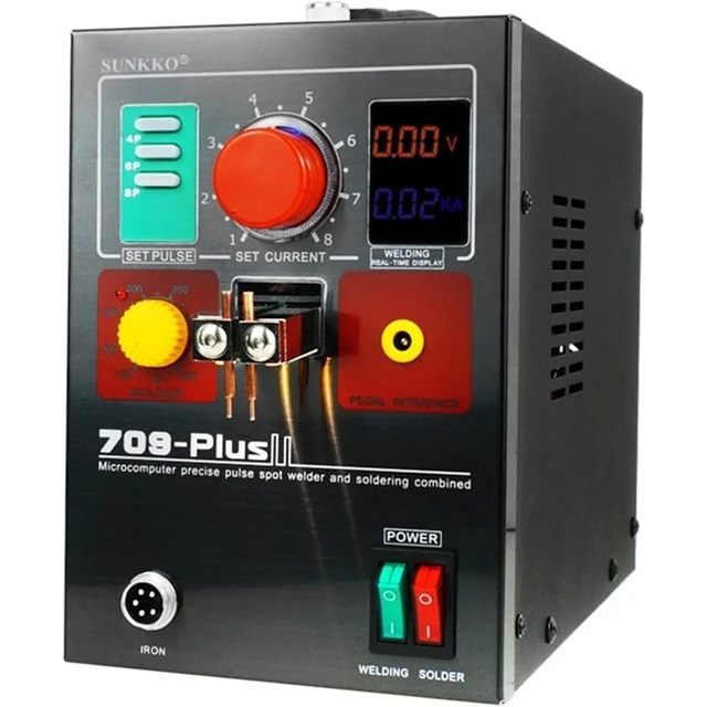 SUNKKO 709 Plus 4.3KW Welder for Battery Packs, 0.05-0.35mm Thickness, 50W Constant Temp Soldering Pen
SUNKKO 709 Plus 4.3KW Welder for Battery Packs, 0.05-0.35mm Thickness, 50W Constant Temp Soldering Pen