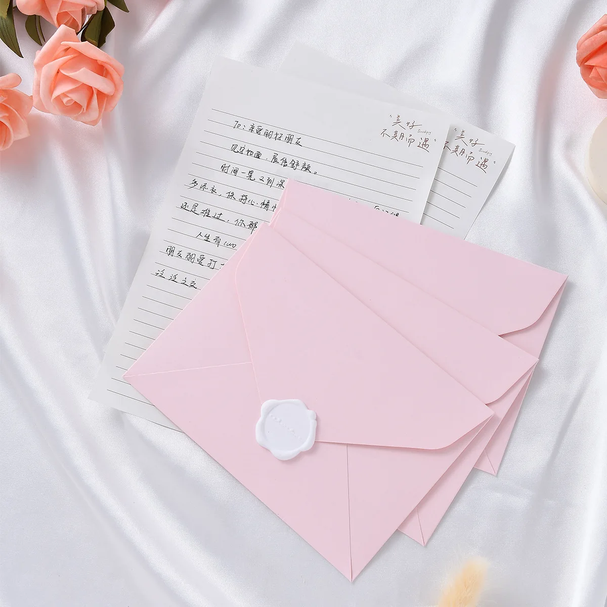 Pink Romantic Minimalist Envelope & Paper Set - Proposal Love Letter - Wedding Invitation Birthday Party Wax Seal Stationery
Pink Romantic Minimalist Envelope & Paper Set - Proposal Love Letter - Wedding Invitation Birthday Party Wax Seal Stationery