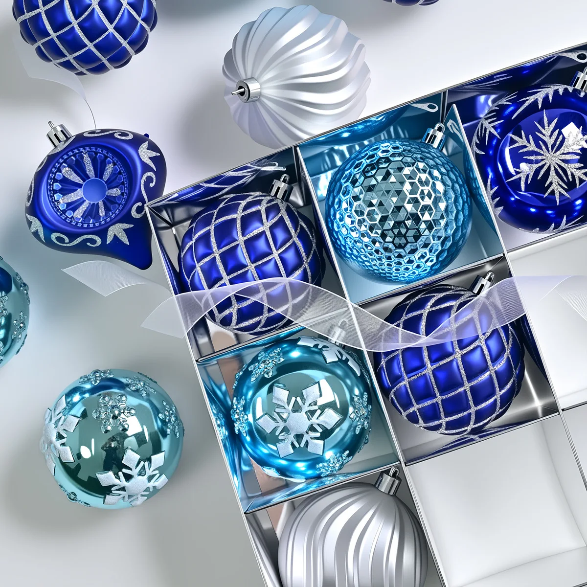 New 8cm 16Pcs Blue Electroplated Shaped Christmas Balls Set Party Decoration Hanging Christmas Tree Christmas Balls
New 8cm 16Pcs Blue Electroplated Shaped Christmas Balls Set Party Decoration Hanging Christmas Tree Christmas Balls
