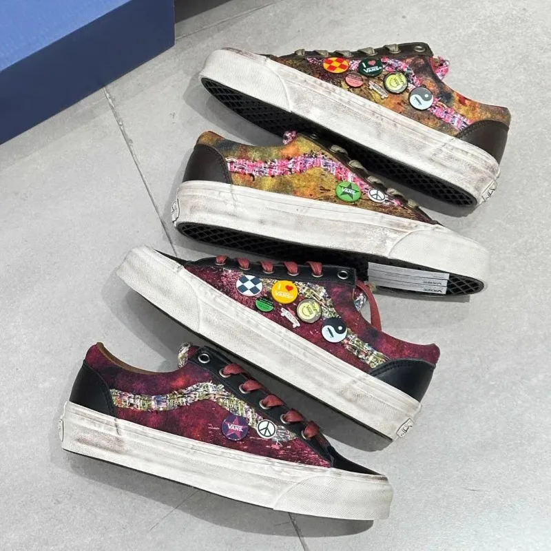 2026 Distressed Vintage Brown Platform Sneakers, Unisex Low-Top Grunge Canvas Shoes Patches Graffiti
2026 Distressed Vintage Brown Platform Sneakers, Unisex Low-Top Grunge Canvas Shoes Patches Graffiti
