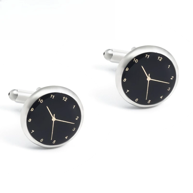 Luxury Electroplated Gold Watch Clock Pattern Cufflinks Round Blue White French Cuff Links For Men Wedding Party Suit Shirt
Luxury Electroplated Gold Watch Clock Pattern Cufflinks Round Blue White French Cuff Links For Men Wedding Party Suit Shirt
