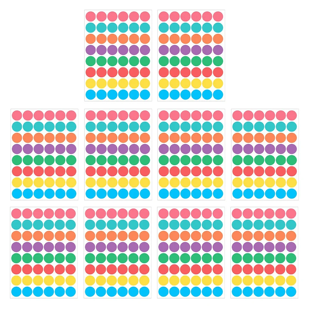 10 Sheets Round Stickers Removable Writable Printable Label Dots Multi-Use Office School Home Sealing Color Coded Dot Decals
10 Sheets Round Stickers Removable Writable Printable Label Dots Multi-Use Office School Home Sealing Color Coded Dot Decals