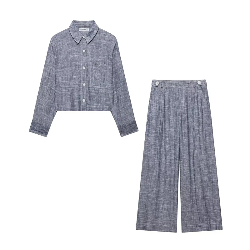 SuperAen 2025 Spring and Summer New Women's Fashion Casual Long-sleeved Shirt Pant Sets
SuperAen 2025 Spring and Summer New Women's Fashion Casual Long-sleeved Shirt Pant Sets