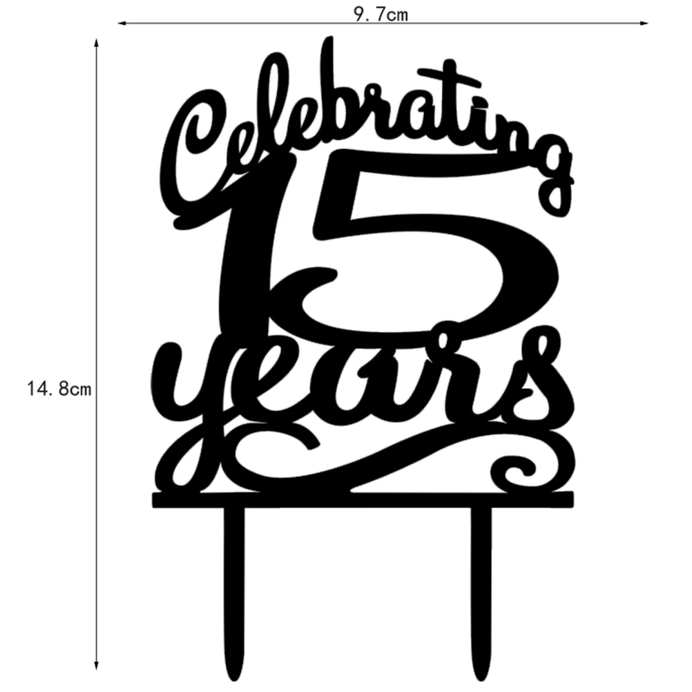 15 Years Cake Topper Acrylic Anniversary Decorations Wedding Birthday Party Supplies Premium Material Safe Easy to Use
15 Years Cake Topper Acrylic Anniversary Decorations Wedding Birthday Party Supplies Premium Material Safe Easy to Use