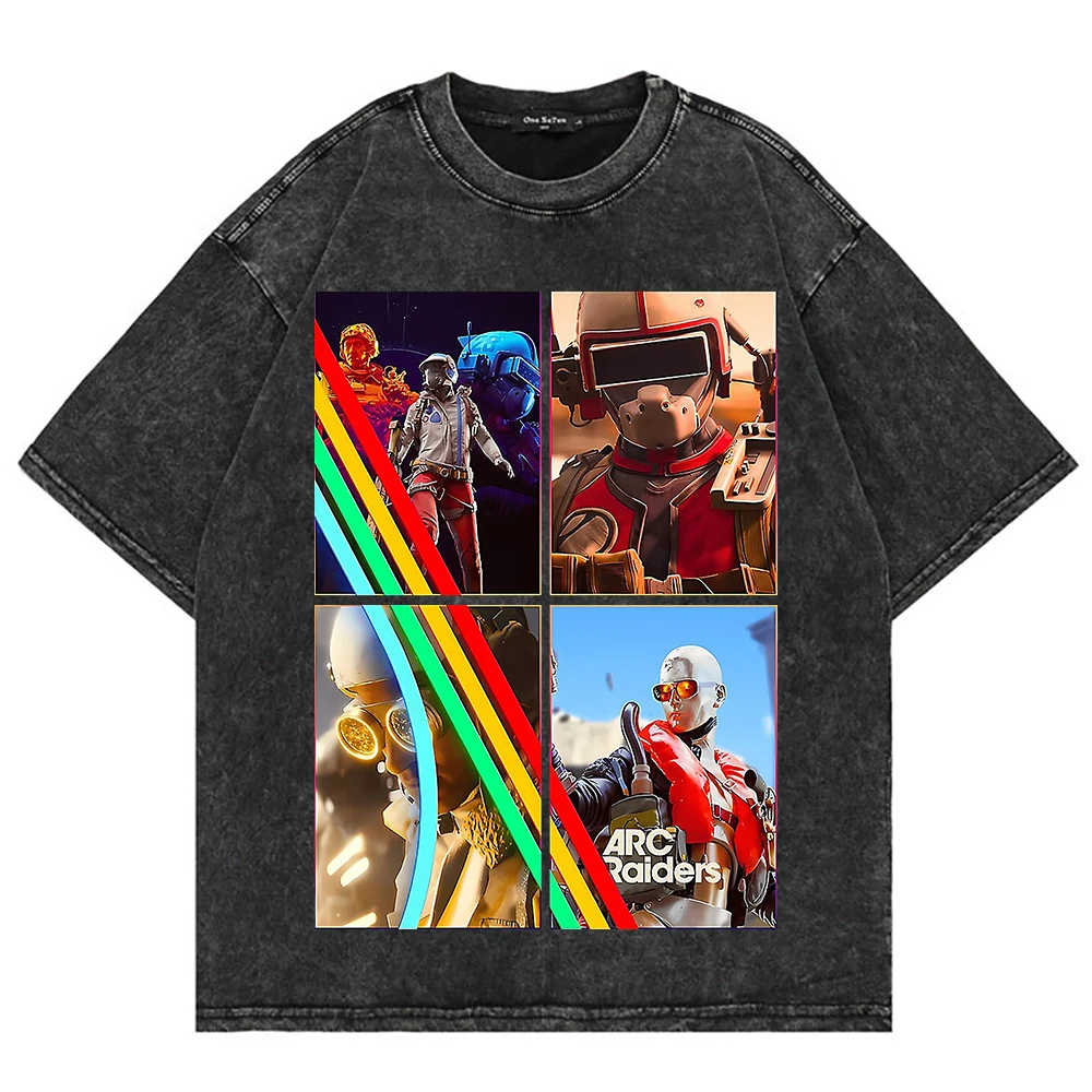 Хлопковая винтажная футболка ARC Raiders с эффектом потертости, модная, унисекс, с мультяшным принтом видеоигры, оверсайз, свободного кроя, с эффектом кислотной стирки
Хлопковая винтажная футболка ARC Raiders с эффектом потертости, модная, унисекс, с мультяшным принтом видеоигры, оверсайз, свободного кроя, с эффектом кислотной стирки