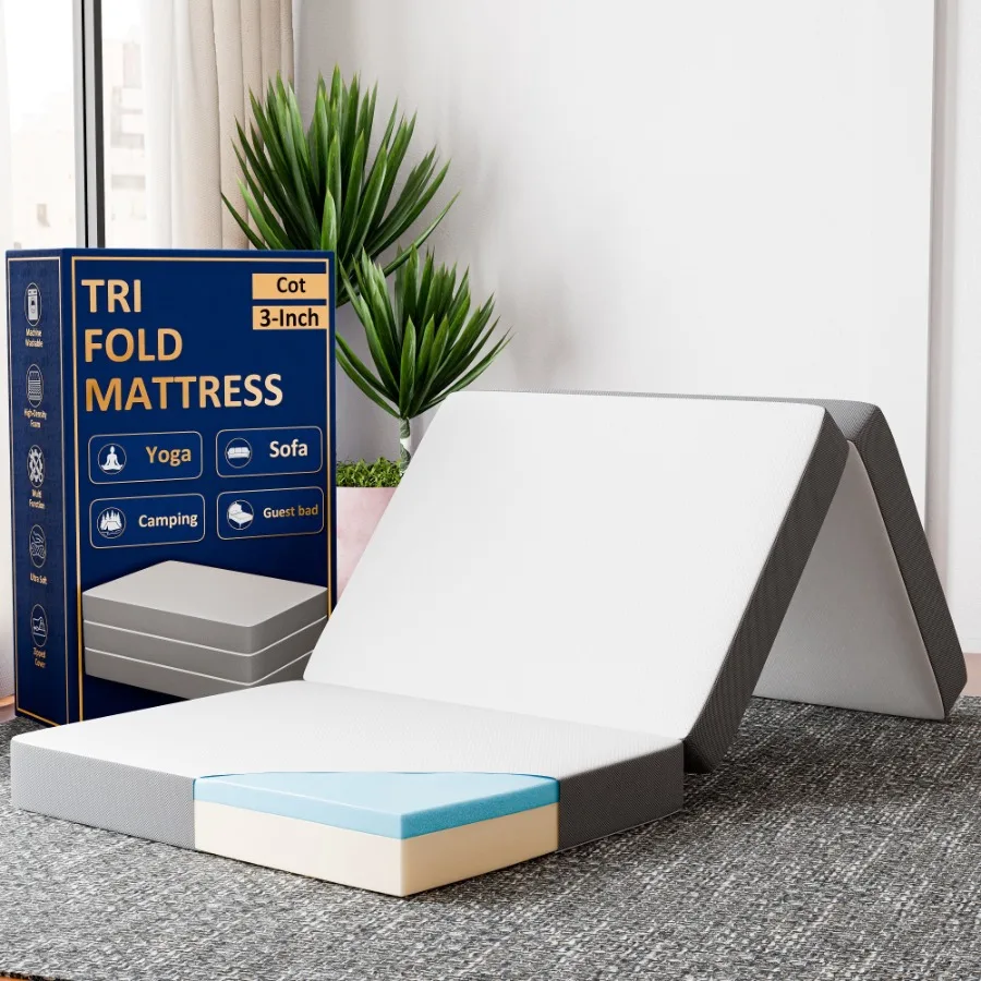 By Sunset 3 Memory Foam Tri-fold Mattress Good for and Adult 31"
By Sunset 3 Memory Foam Tri-fold Mattress Good for and Adult 31"