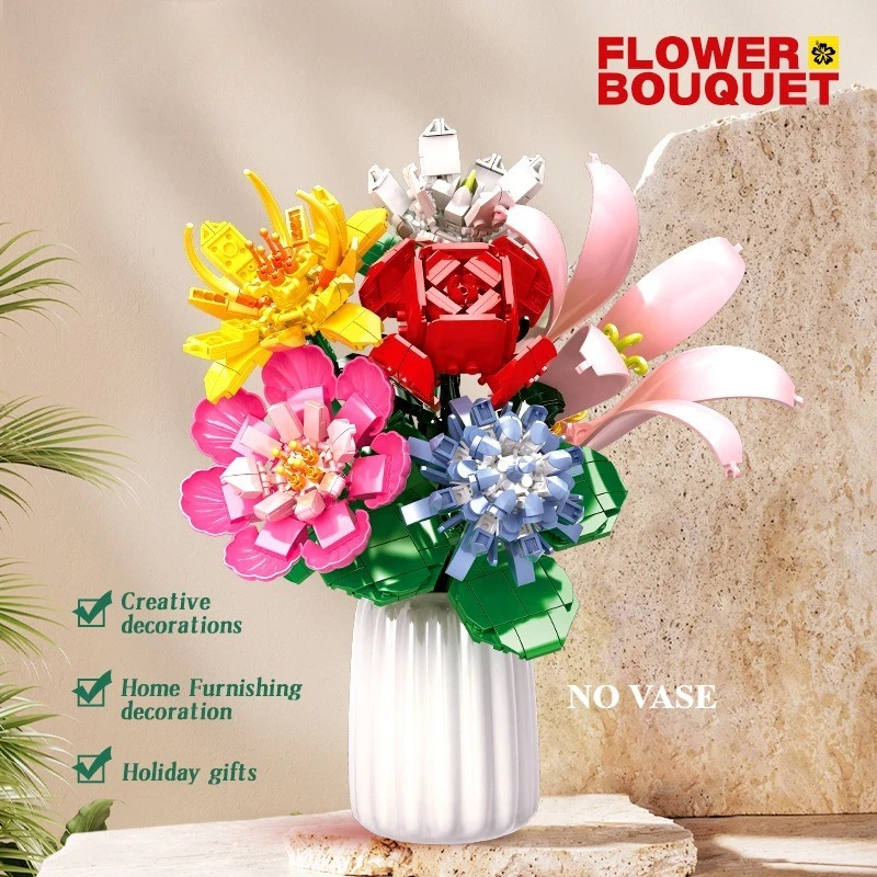 MOC Everlasting Rose Lily Flower Bouquet Building Blocks Set Lavender Plant Wedding Ornaments Toys For Birthday Holiday Day Gift
MOC Everlasting Rose Lily Flower Bouquet Building Blocks Set Lavender Plant Wedding Ornaments Toys For Birthday Holiday Day Gift