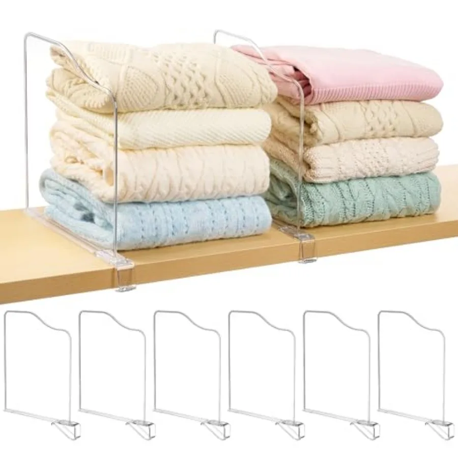 8 Pack Drawer Dividers and 8 Pack Shelf Dividers for Closet
8 Pack Drawer Dividers and 8 Pack Shelf Dividers for Closet