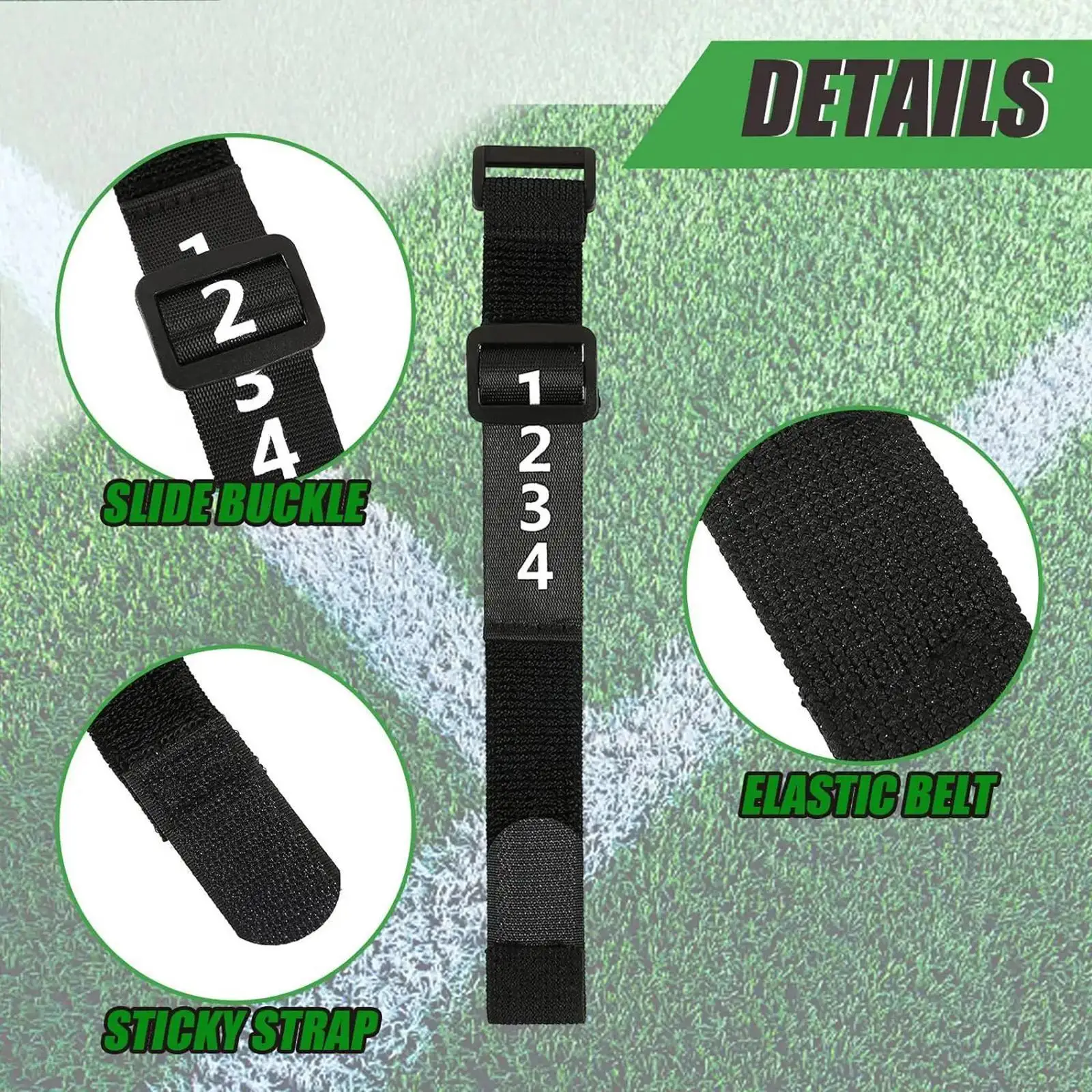 4Pcs Football Wristband Football Yard Markers Wear Resistant Games Black Adjustable Professional Official Soccer Bands
4Pcs Football Wristband Football Yard Markers Wear Resistant Games Black Adjustable Professional Official Soccer Bands