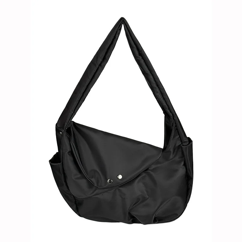 Nylon Dumpling Hobo Bag, Black Large Capacity Crossbody, Lightweight Casual Shoulder Bag for Daily Shopping & Commute
Nylon Dumpling Hobo Bag, Black Large Capacity Crossbody, Lightweight Casual Shoulder Bag for Daily Shopping & Commute