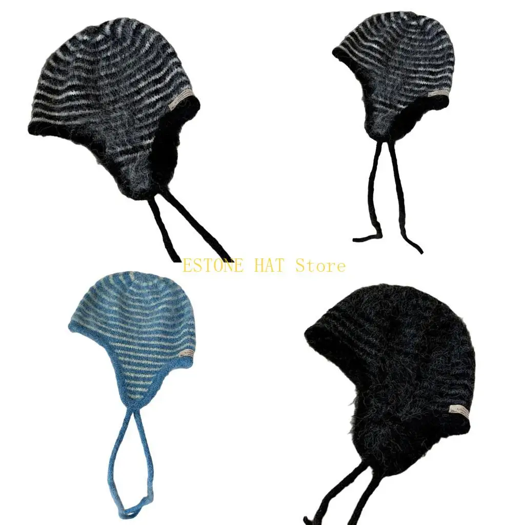 49MF High Performances Knit Stripe Pullover Hat Ear Cover Flap For Extreme Cold Resistance Breathable And Washable Fabric
49MF High Performances Knit Stripe Pullover Hat Ear Cover Flap For Extreme Cold Resistance Breathable And Washable Fabric