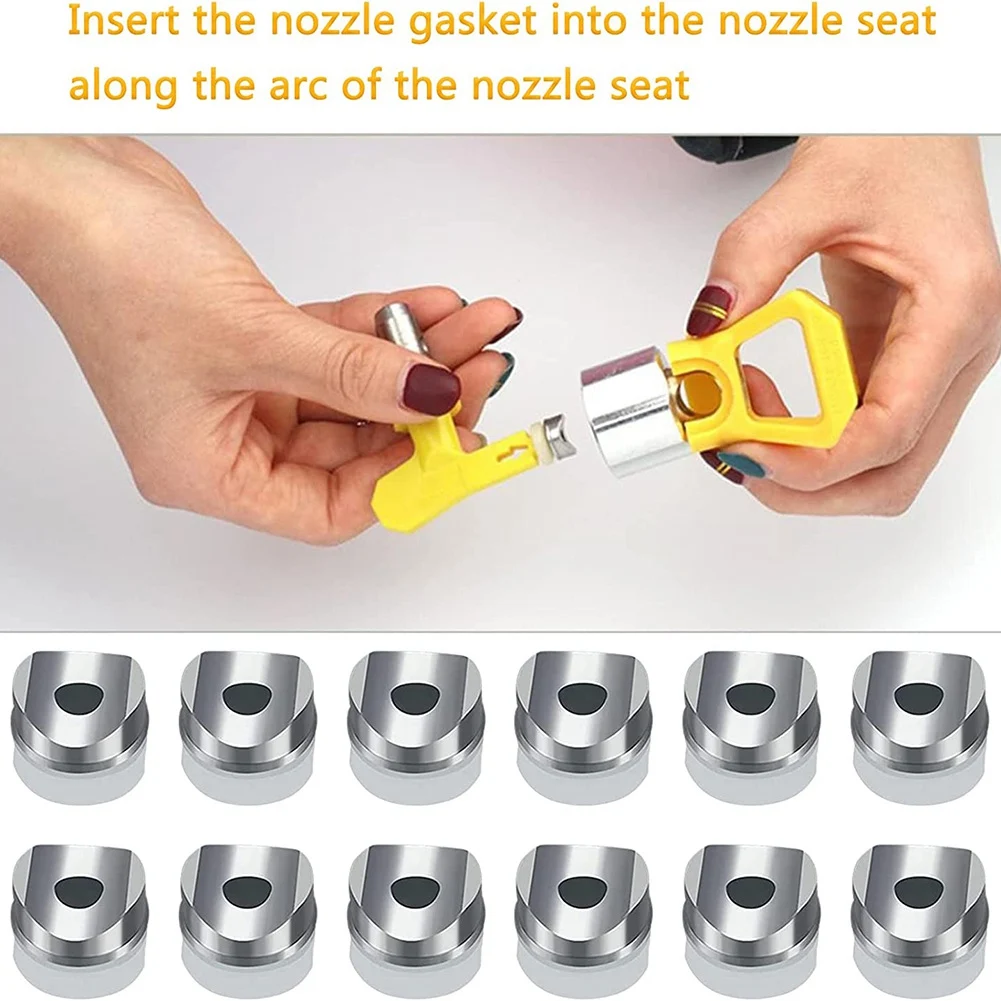 Airless Tip Seals Easy To Clean For Airless Machine Tips Seals Reversible Airless Paint Spray Nozzle Gasket (12 Pcs)-A30R
Airless Tip Seals Easy To Clean For Airless Machine Tips Seals Reversible Airless Paint Spray Nozzle Gasket (12 Pcs)-A30R