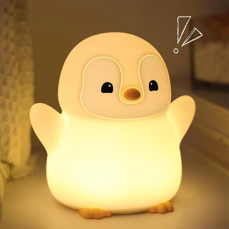 Penguin Night Light, Animal Themed Squishy Silicone Nursery Lamp with Dimming Timing, USB Rechargeable Bedside Nightlight
Penguin Night Light, Animal Themed Squishy Silicone Nursery Lamp with Dimming Timing, USB Rechargeable Bedside Nightlight