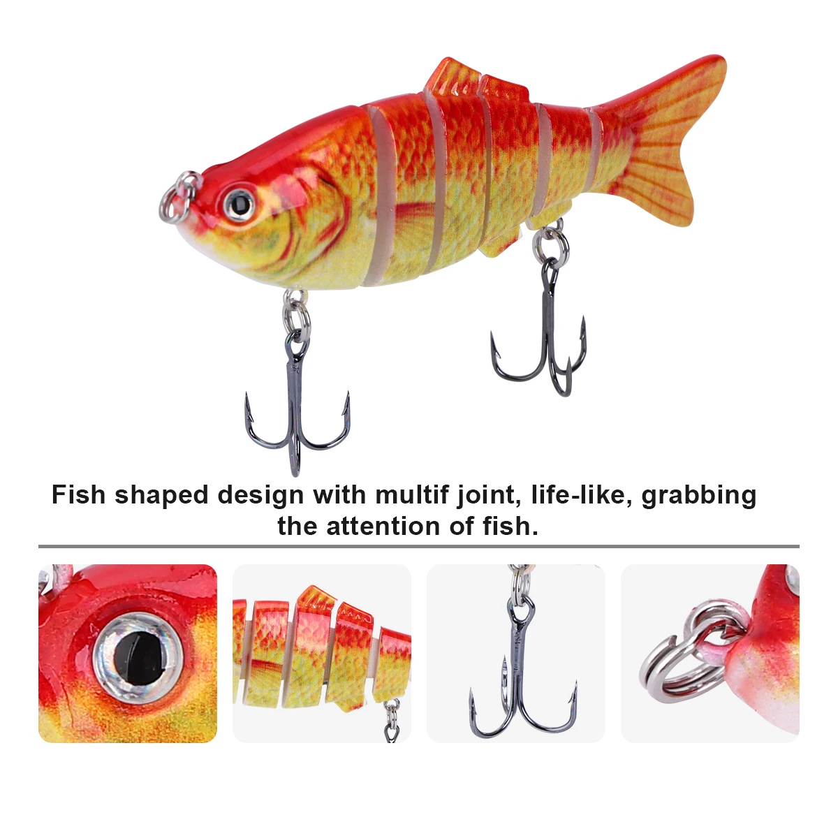 Simulation Lures Lifelike Fish Shape Bait for Carp Silver Carp Bass Fishing Supplies Ocean Lake River Reservoir Stream Knobby
Simulation Lures Lifelike Fish Shape Bait for Carp Silver Carp Bass Fishing Supplies Ocean Lake River Reservoir Stream Knobby