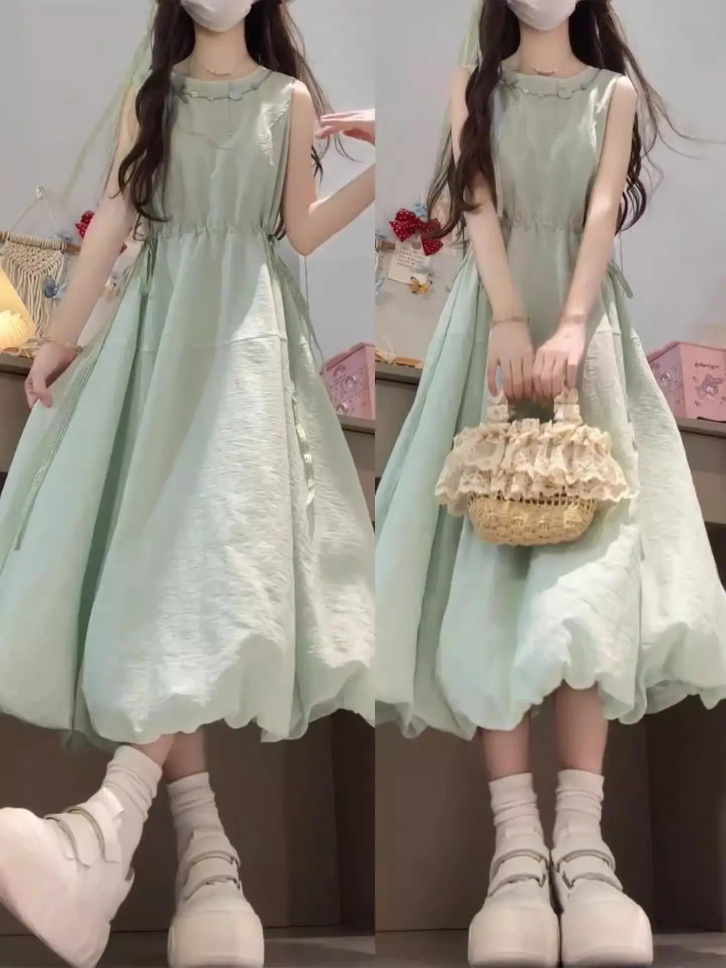 2026 New Summer Mint Green Sleeveless Tank Dress Women Waist Cinch Slim Fit Bud Hem Maxi Dress Beach Vacation Outfit
2026 New Summer Mint Green Sleeveless Tank Dress Women Waist Cinch Slim Fit Bud Hem Maxi Dress Beach Vacation Outfit
