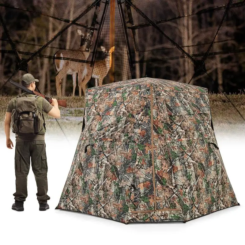 360° One Way See Through Ground Hunting Blind for Deer and Turkey Hunting
360° One Way See Through Ground Hunting Blind for Deer and Turkey Hunting