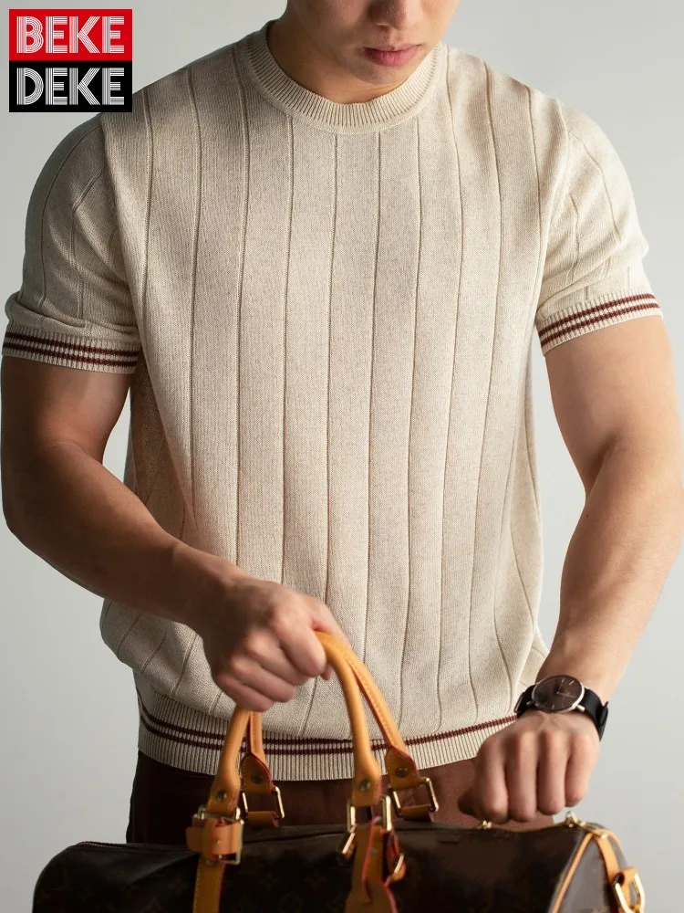 Streetwear Mens Breathable Slim Tees Male Short Sleeve Thin Knit T-Shirt Fashion Casual O Neck T-Shirts Pullover Tops Hot Sale
Streetwear Mens Breathable Slim Tees Male Short Sleeve Thin Knit T-Shirt Fashion Casual O Neck T-Shirts Pullover Tops Hot Sale