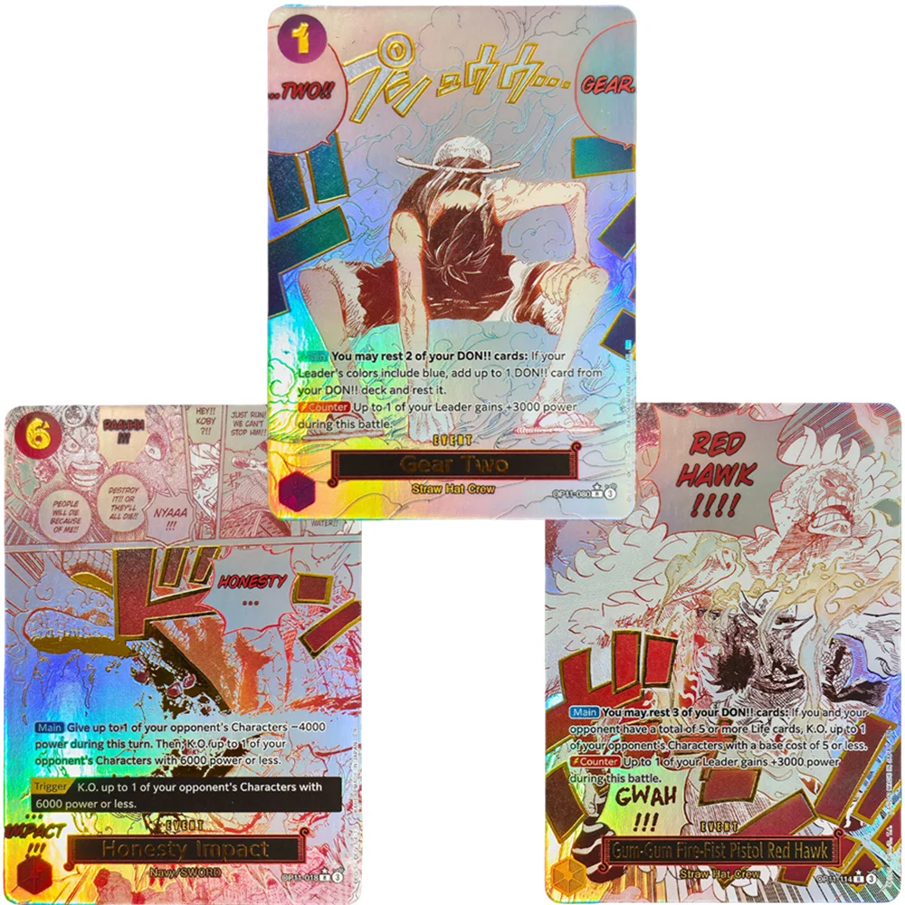 Proxy ONE PIECE Gear Two Gum-Gum Fire-Fist Pistol Red Hawk Honesty impact English TCG Anime Cards
Proxy ONE PIECE Gear Two Gum-Gum Fire-Fist Pistol Red Hawk Honesty impact English TCG Anime Cards