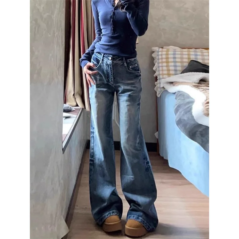 MM High Waist Loose Straight Leg Denim Pants Vintage Blue Y2K Streetwear Hip Hop Harajuku Retro Washed Wide Leg Trousers Slim
MM High Waist Loose Straight Leg Denim Pants Vintage Blue Y2K Streetwear Hip Hop Harajuku Retro Washed Wide Leg Trousers Slim