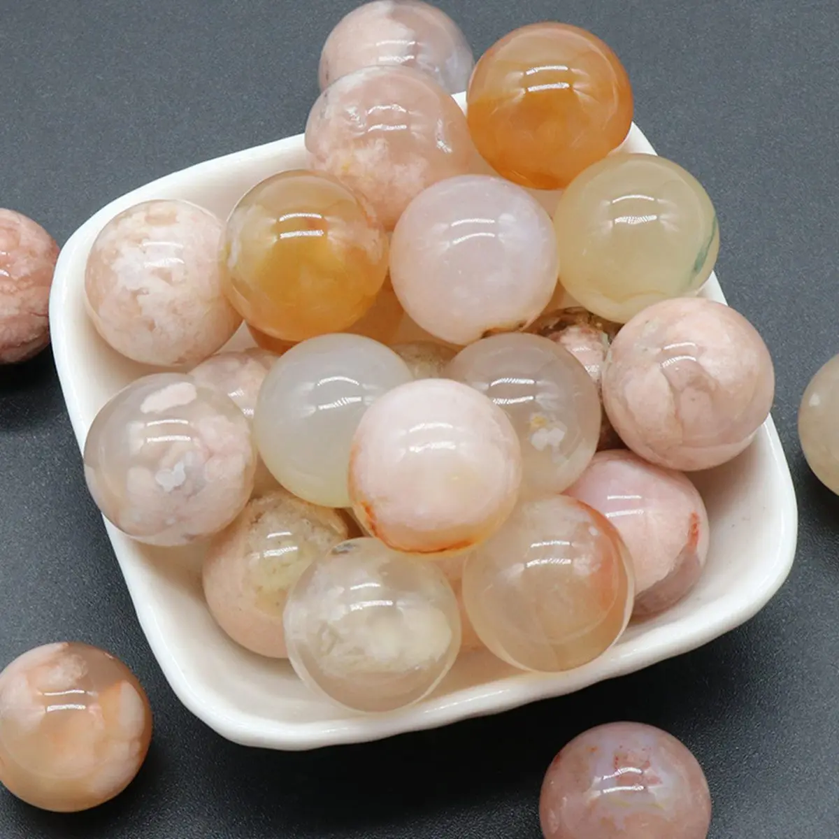 20MM Sakura Agate Chakra Balls 10PCS for Stress Relief Meditation Balancing Home Decoration Bulks Crystal Spheres Polish
20MM Sakura Agate Chakra Balls 10PCS for Stress Relief Meditation Balancing Home Decoration Bulks Crystal Spheres Polish